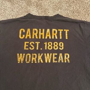 Carhartt Charcoal Tee with Gold Print